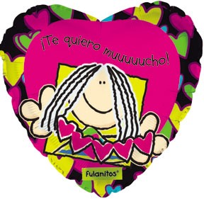18" Te Quiero Muuuucho! Mylar Balloon (Spanish)