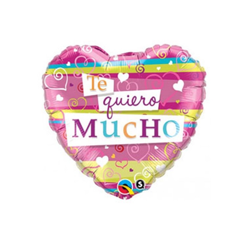 18" Te Quiero Mucho (Spanish) Foil Balloon
