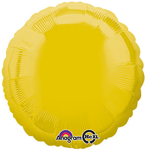 18" Yellow Decorator Circle Anagram Brand Balloon