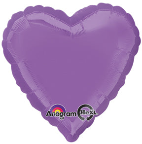18" Anagram Brand Spring Lilac Decorator Heart Balloon