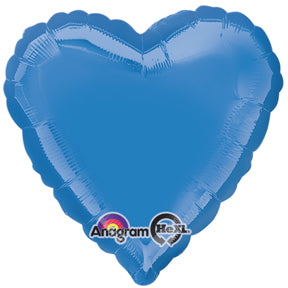 18" Periwinkle Decorator Heart Anagram Brand Balloon