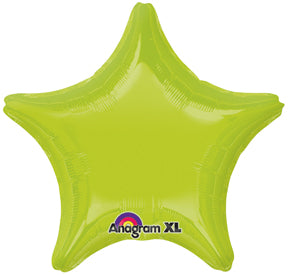 18" Kiwi Green Decorator Star Anagram Brand Balloon