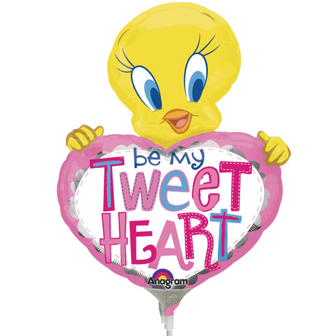 14" Airfill Only Tweety Be My Tweet Heart Balloon