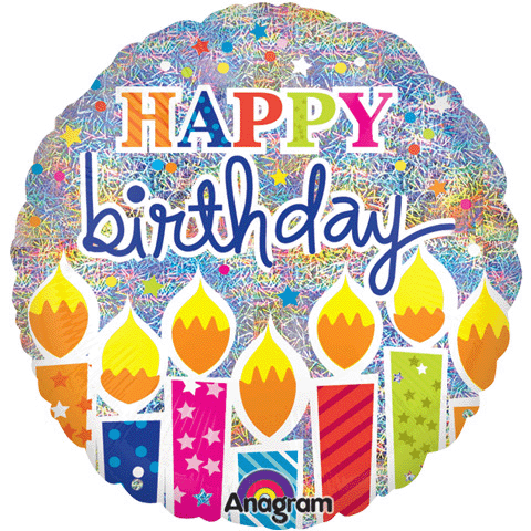 32" Shimmer Birthday Candles Jumbo Holographic Balloon
