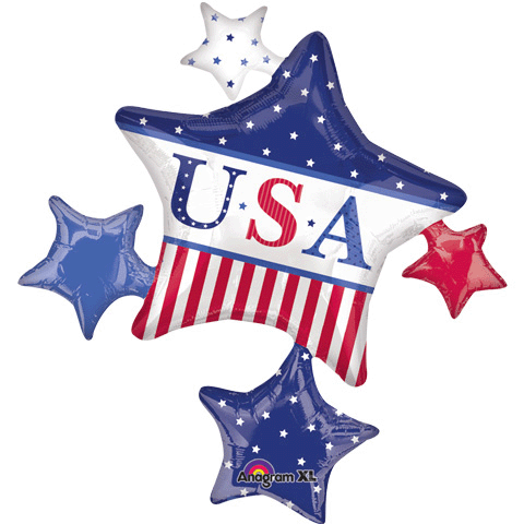 35" SuperShape American Classic Star Cluster Balloon