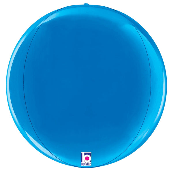 11" Multi-Sided (16" Deflated) Dimensionals Blue Globe Foil Balloon