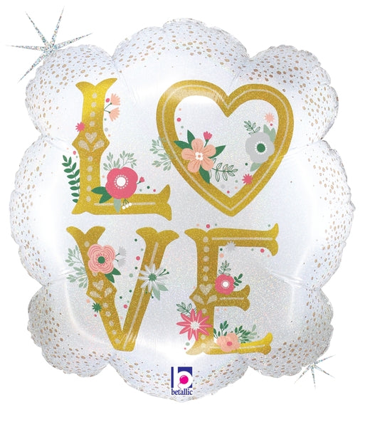 23" Holographic Love Frame Foil Balloon
