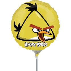 9" Airfill Only Angry Birds Yellow Bird Balloon