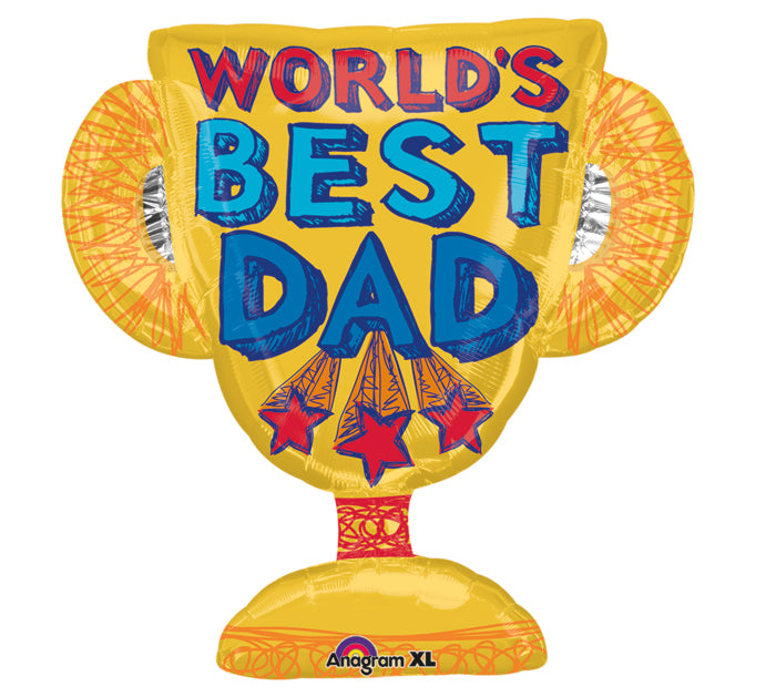 27" Best Dad Trophy Jumbo Balloon