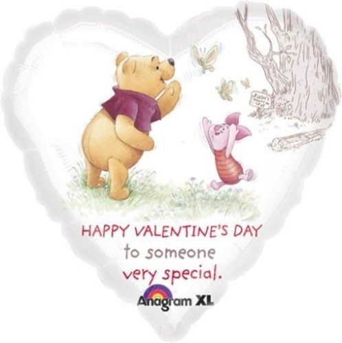 18" Happy Valentines Day Pooh & Piglet Balloon