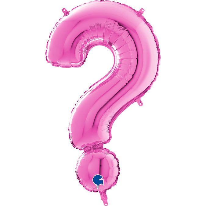 26" Symbol Question Mark Fuchsia Foil Balloon
