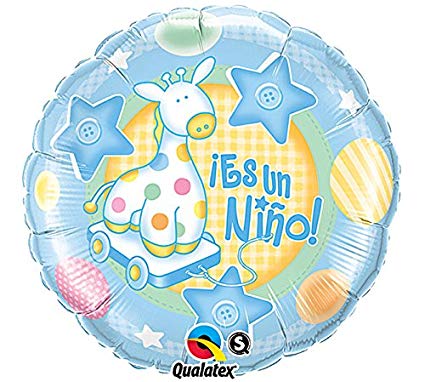 18" Es Un Nino Soft Giraffe Balloon (Spanish)