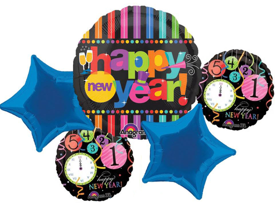Happy New Years Bouquet Foil Balloon