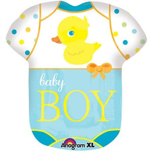 24" Baby Boy Bodysuit Mylar Balloon