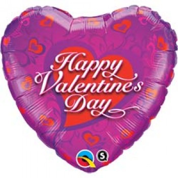 18" Valentine's Dainty Hearts Balloon