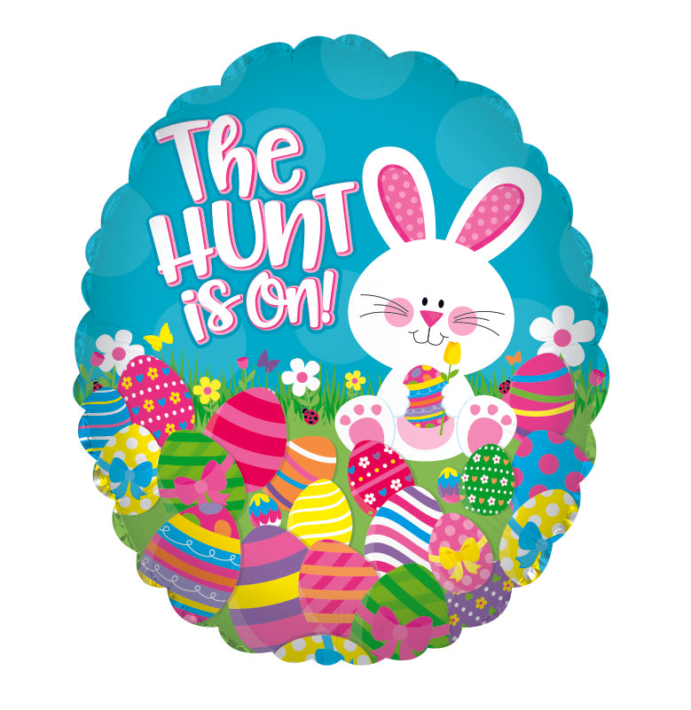 20" The Hunt Is On Easter Foil Balloon