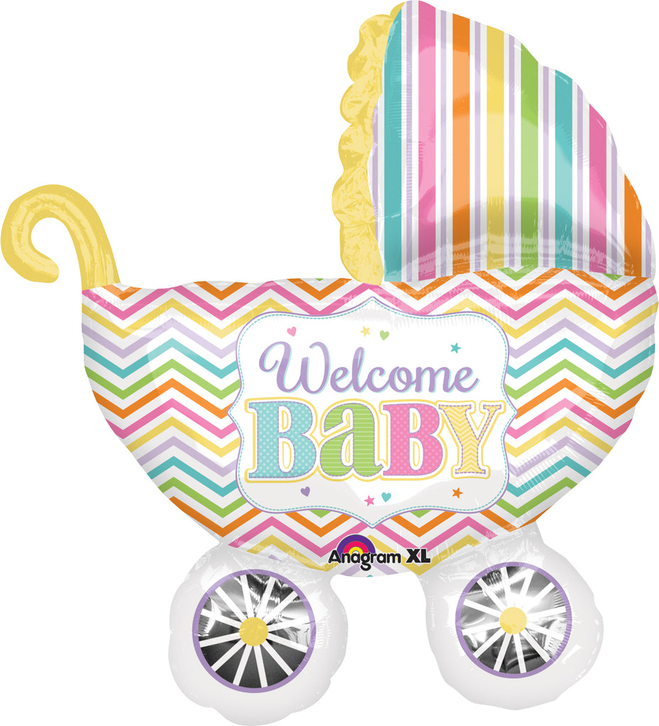31" Jumbo Baby Brights Carriage Balloon