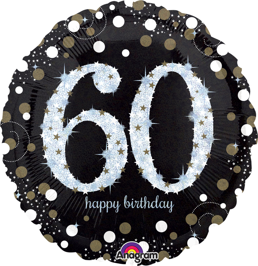 18" Sparkling Birthday 60 Balloon