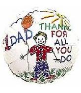 4" Airfill Only #1 Dad/Thanks Kids Balloon