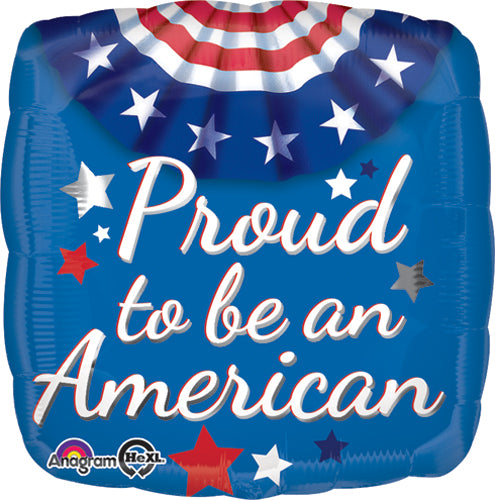 18" Proud to Be an American Bunting Balloon