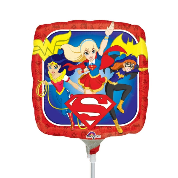 9" Airfill Only DC Super Hero Girls Foil Balloon