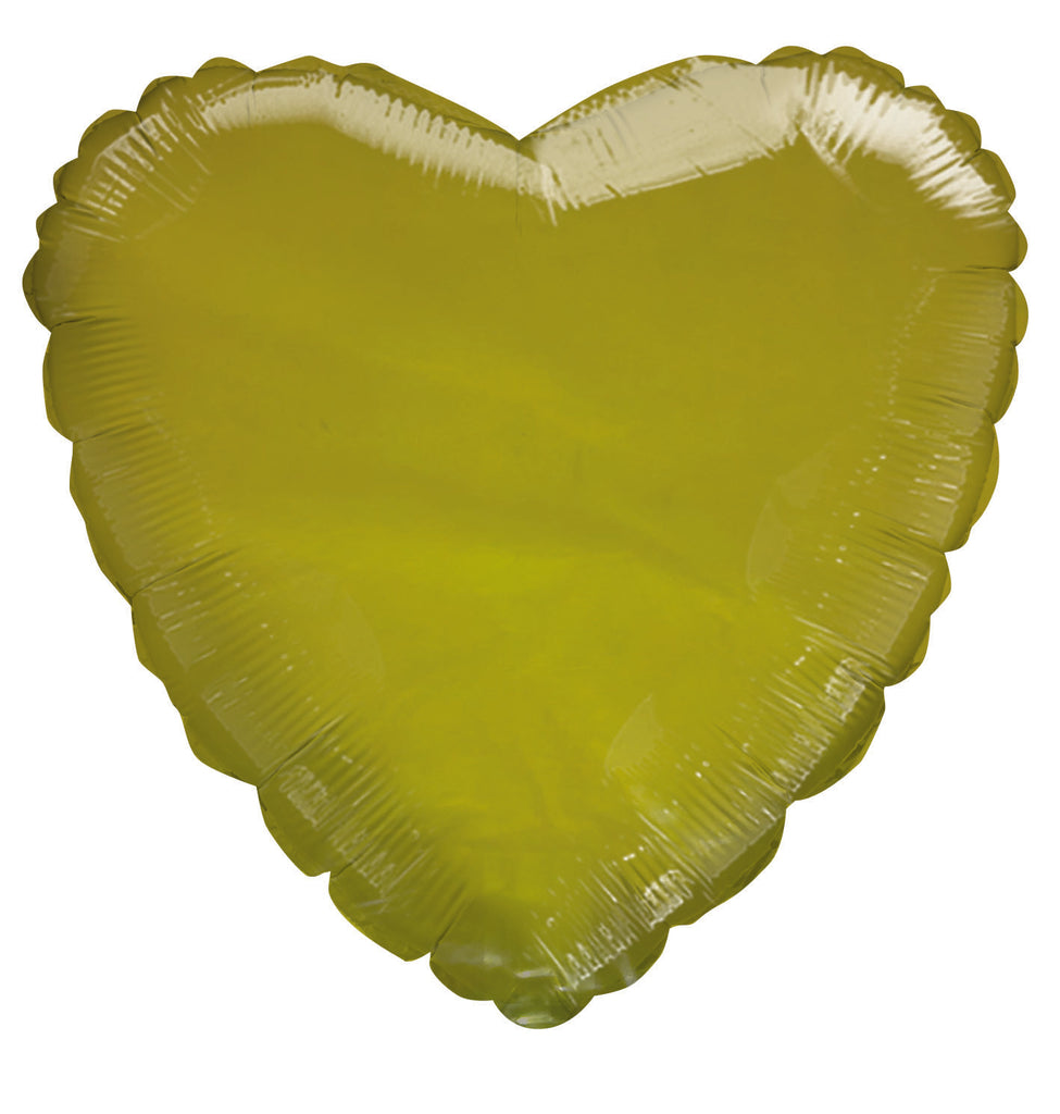 9" Airfill Only Transparent Yellow Heart Shaped Balloon