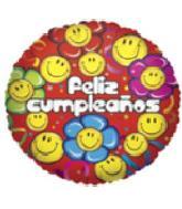 36" Feliz Cumpleanos Caritas Balloon (Spanish)