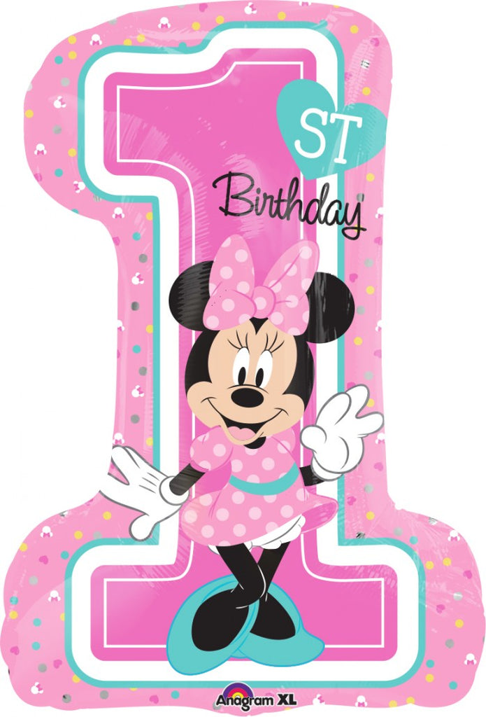 28" Minnie 1st Birthday Balloon