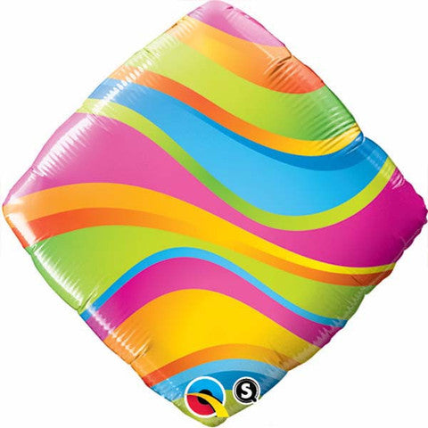 18" Wavy Stripes Accent Patterns Packaged Balloon
