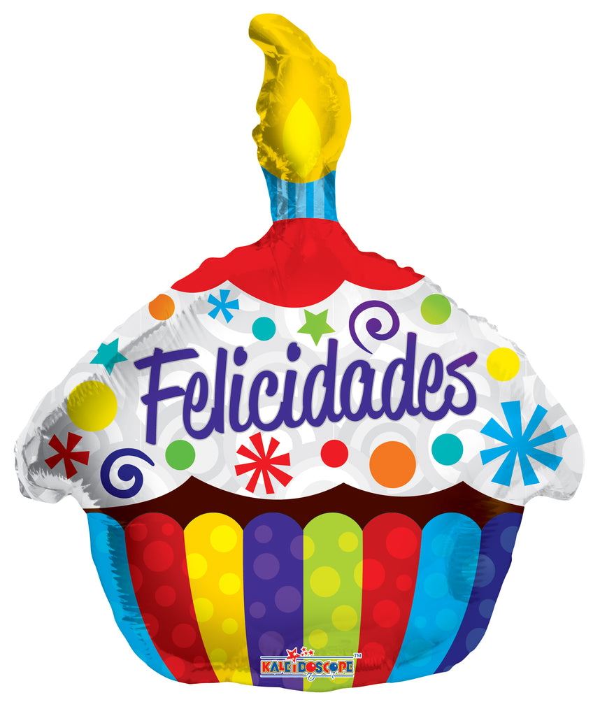 18" Felicidades Cupcake Balloon (Spanish)