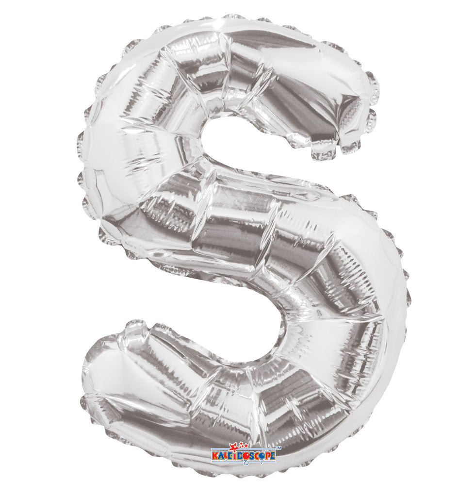 14" Airfill with Valve Only Letter S Silver Balloon