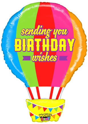 30" Mighty Bright Shape Mighty Birthday Hot Air Balloon