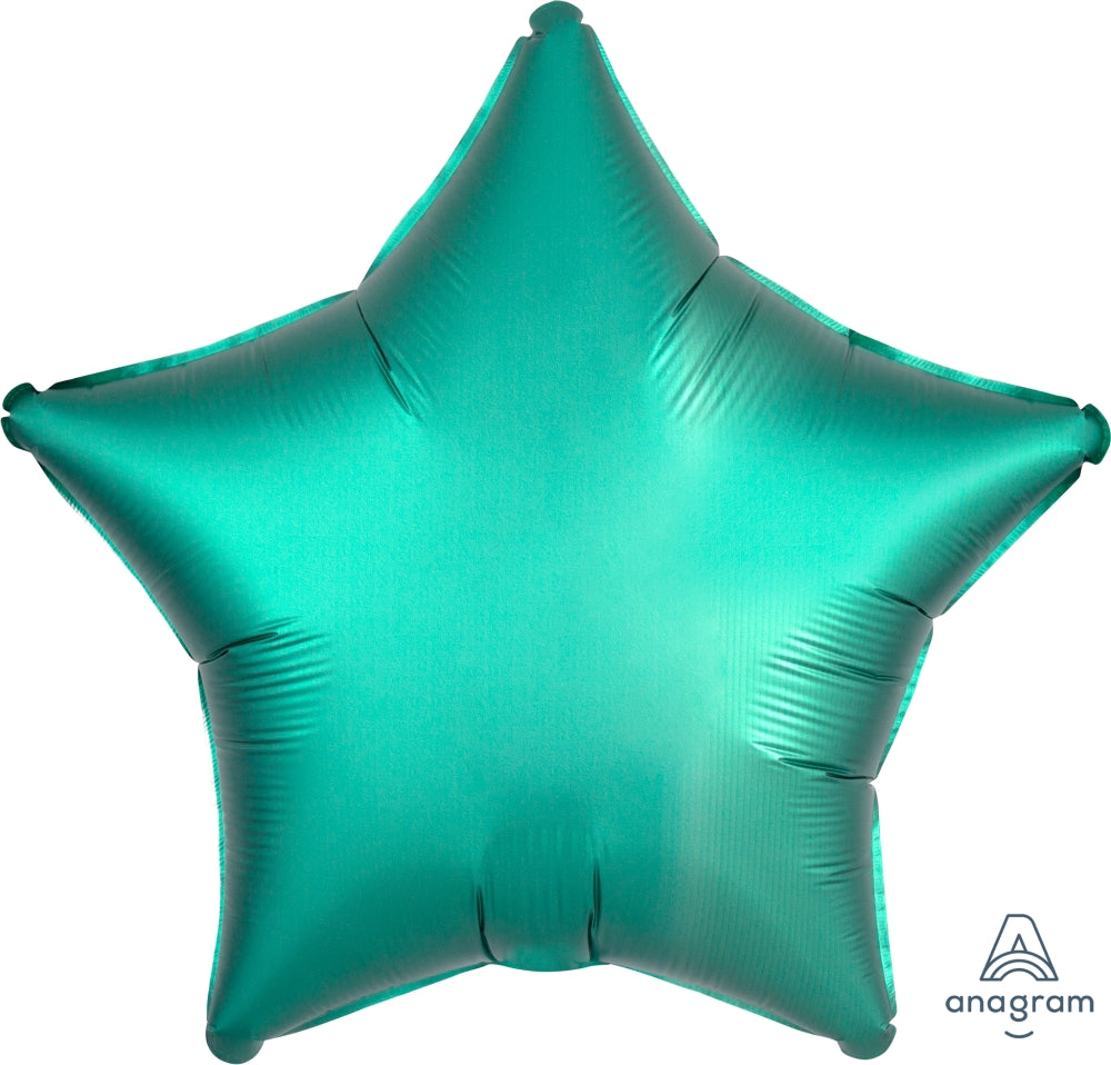 18" Satin Luxe Jade Star Shape Foil Balloon