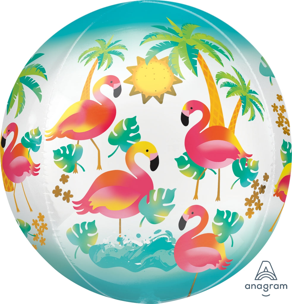 16" Orbz Let's Flamingle Floating Flamingo Balloon