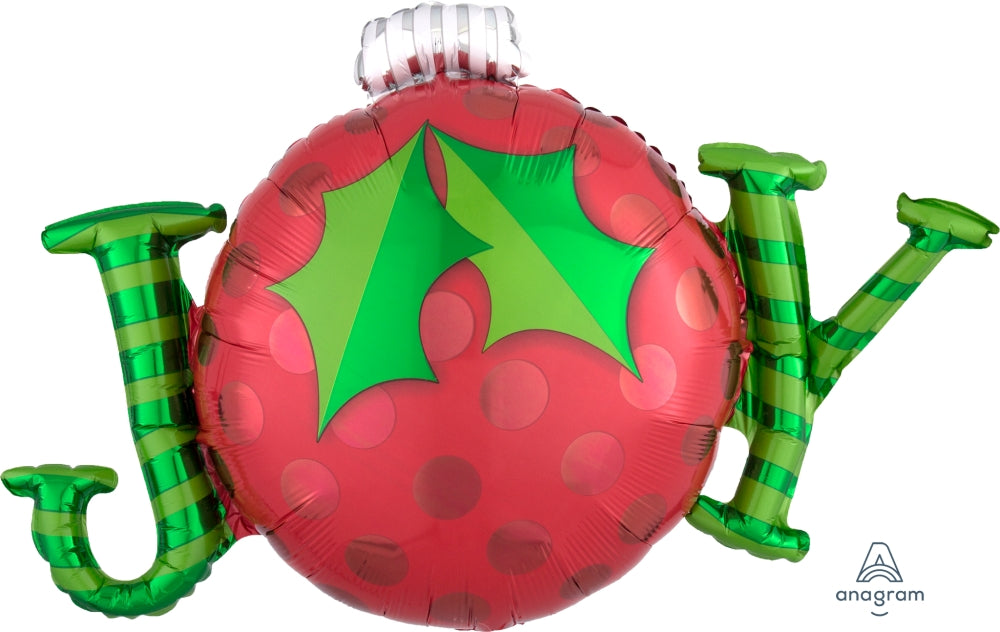 31" Jumbo JOY Ornament Foil Balloon