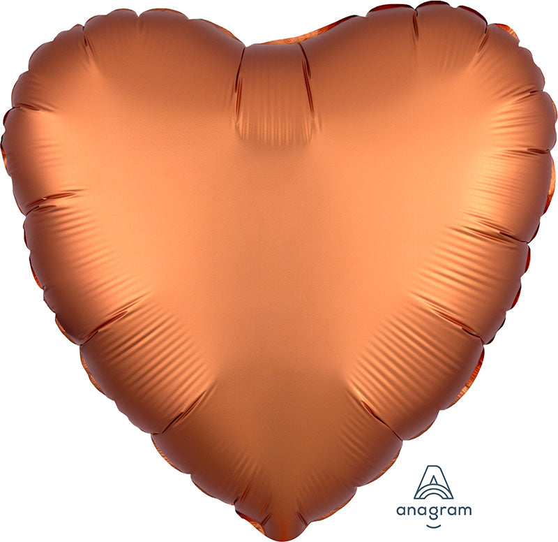 18" Satin Luxe Amber Heart Foil Balloon