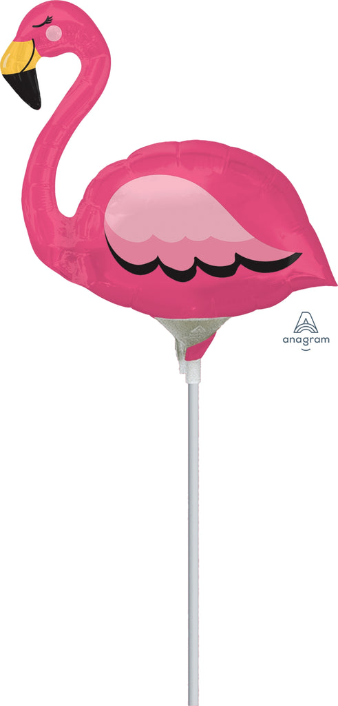Airfill Only Mini Shape Flamingo Foil Balloon