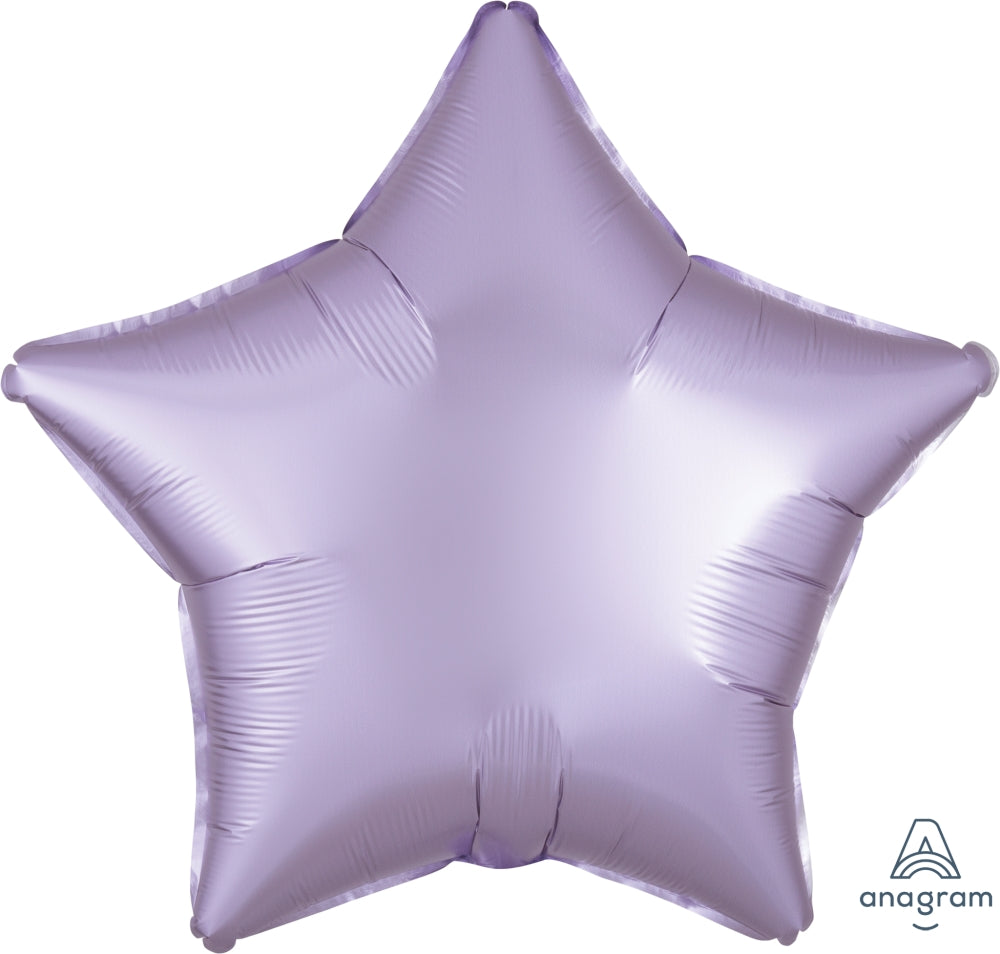 18" Satin Luxe Star Pastel Lilac Foil Balloon