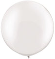 30" Qualatex Latex Balloons Pearl WHITE (2 Per Bag)