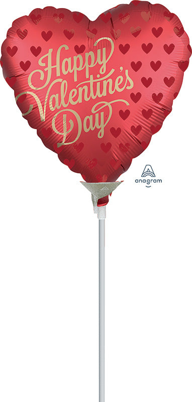 9" Airfill Only Valentine's Day Satin Sangria Foil Balloon
