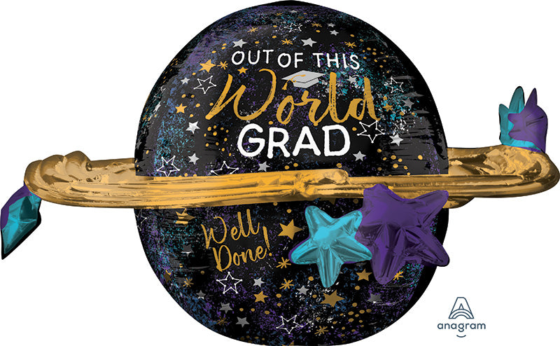 29" Out of this World Grad UltraShape Foil Balloon