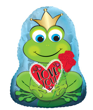 22" Royal I Love You Frog Foil Balloon