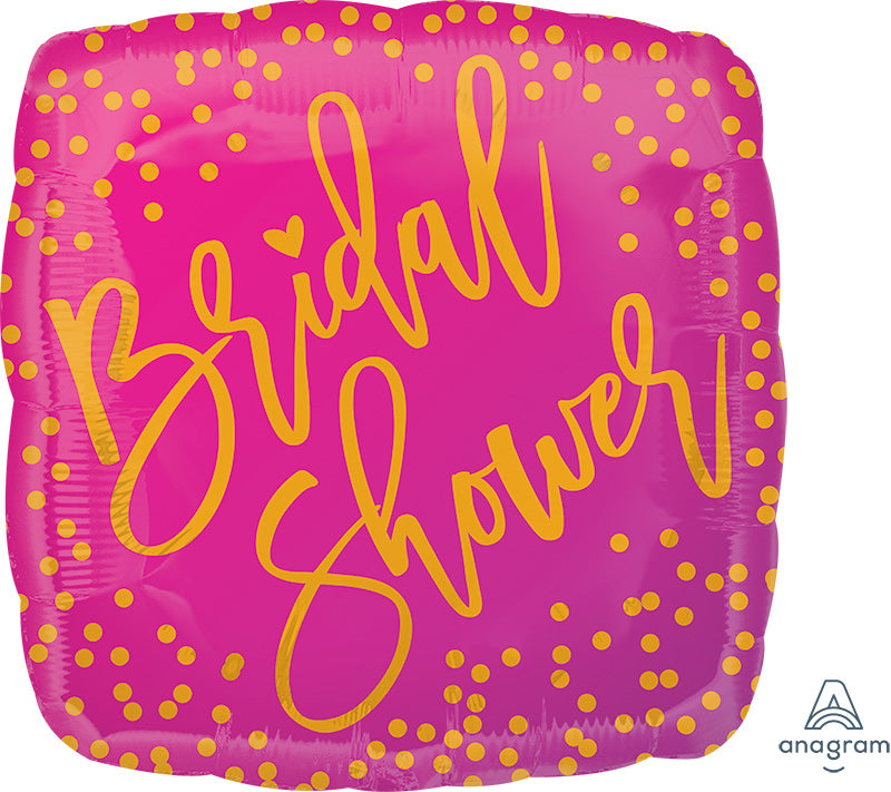 18" Pink & Gold Bridal Shower Foil Balloon