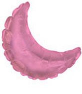 9" Airfill Only Pink Crescent Moon Balloon