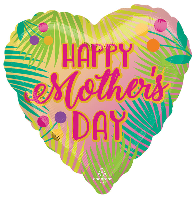 28" Jumbo Happy Mother's Day Tropical Foil Balloon