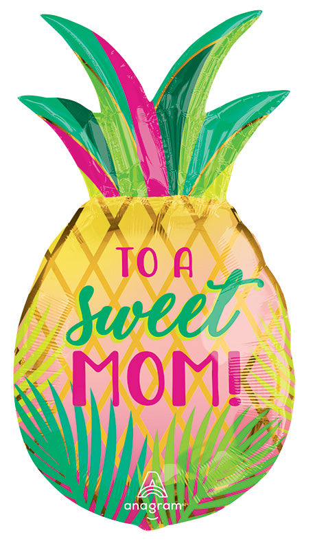 31" SuperShape Sweet Mom Pineapple Foil Balloon