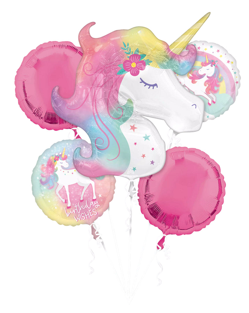 Bouquet Enchanted Unicorn Birthday Foil Balloon