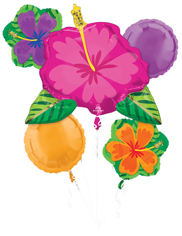 Bouquet Summer Hibiscus Foil Balloon