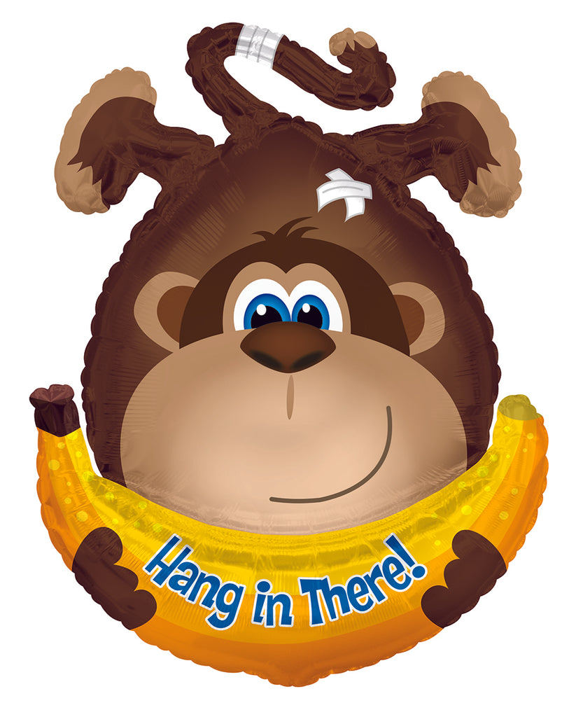 28"Hang In There Monkey Shape Balloon