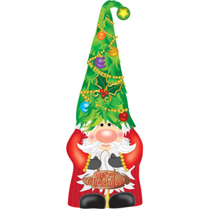 36" Merry Christmas Gnome Foil Balloon